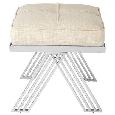 Piermount Stool with cream textured seat