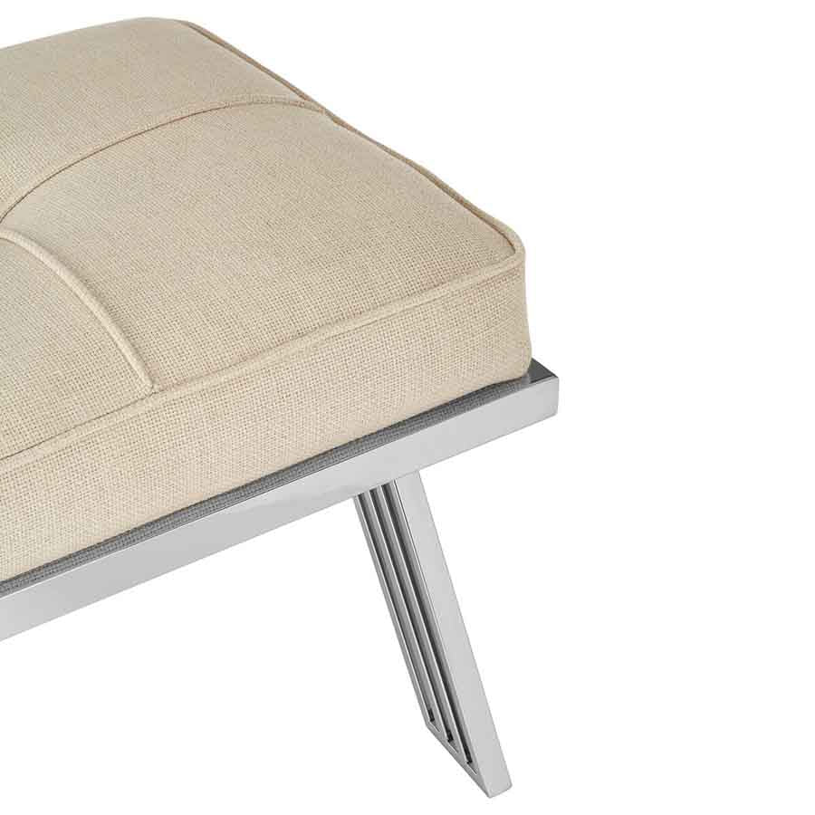 Piermount Stool with cream textured seat