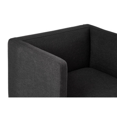 Piermount Black Dining Chair with Silver Legs - Image 8