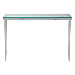 Piermount Clear Glass Console Table