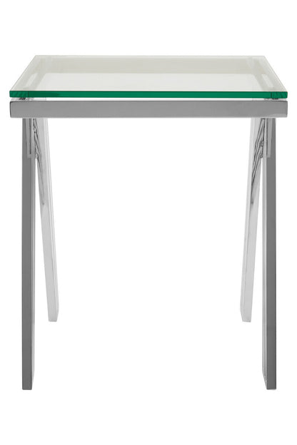 Piermount Clear Glass End Table
