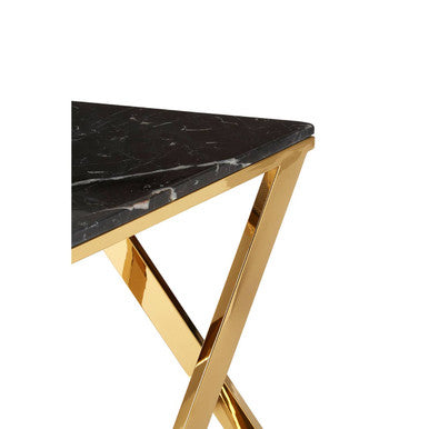 Piermount Black And Gold End Table