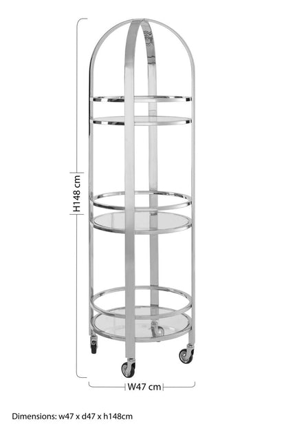 Piermount Silver Finish Cart - Image 9