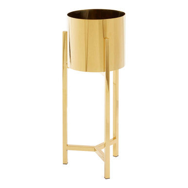 Piermount Large Gold Finish Planter