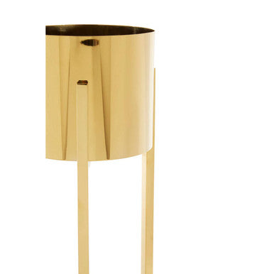 Piermount Large Gold Finish Planter - Image 6