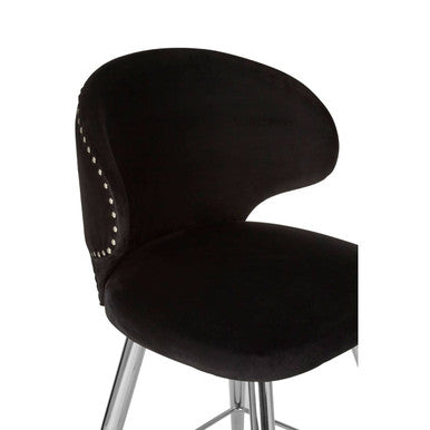 Piermount Black Velvet Bar Stool - Image 9