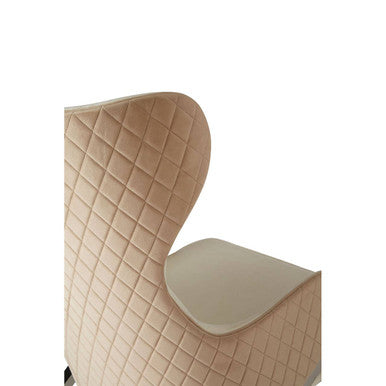 Piermount White Fabric Chair