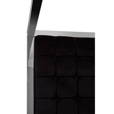 Piermount Black Velvet 4 Poster King Bed