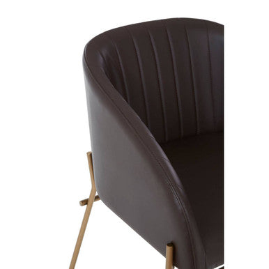 Delta Brown Faux Leather Dining Chair - Image 6