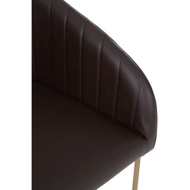Delta Brown Faux Leather Dining Chair - Image 8