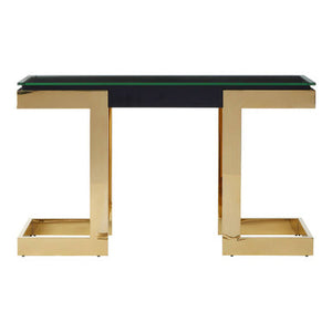 Deana Gold and Black Console Table