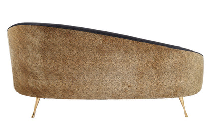 Manhattan Black and Leopard Design Chaise Longue