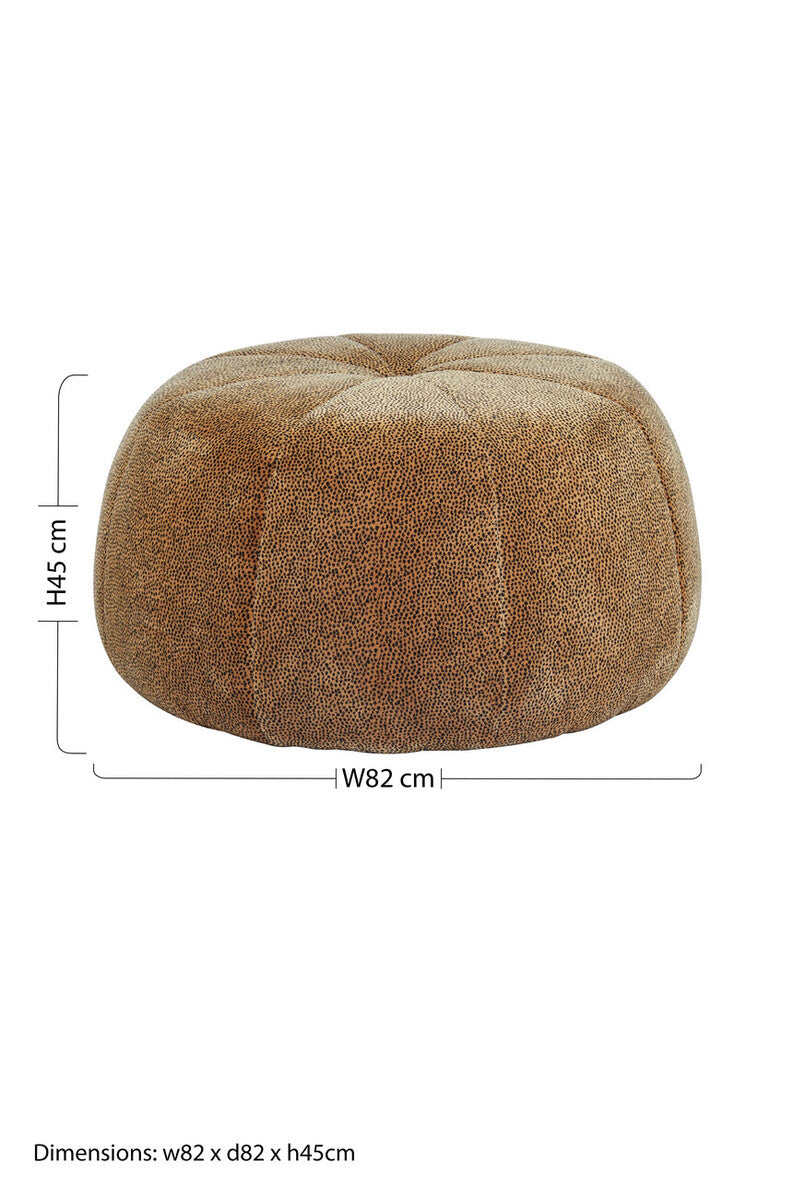 Manhattan Leopard Print Pouffe