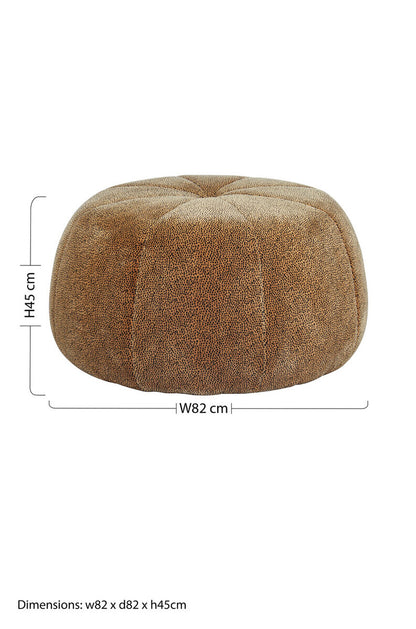 Manhattan Leopard Print Pouffe