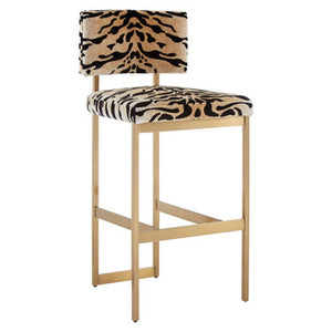 Manhattan Tiger Print Bar Stool