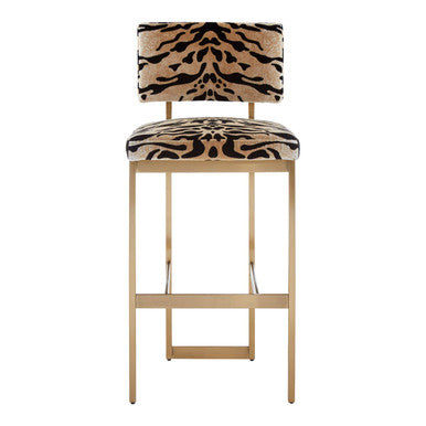 Manhattan Tiger Print Bar Stool