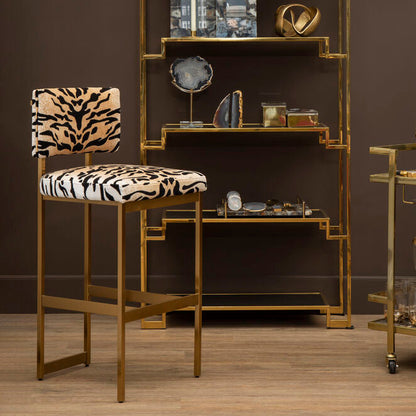 Manhattan Tiger Print Bar Stool - Image 1