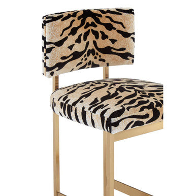 Manhattan Tiger Print Bar Stool