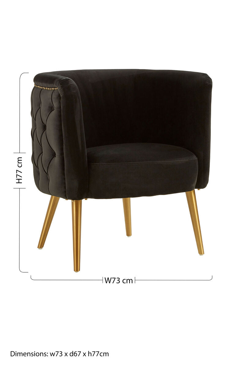 Manhattan Black Tub Chair