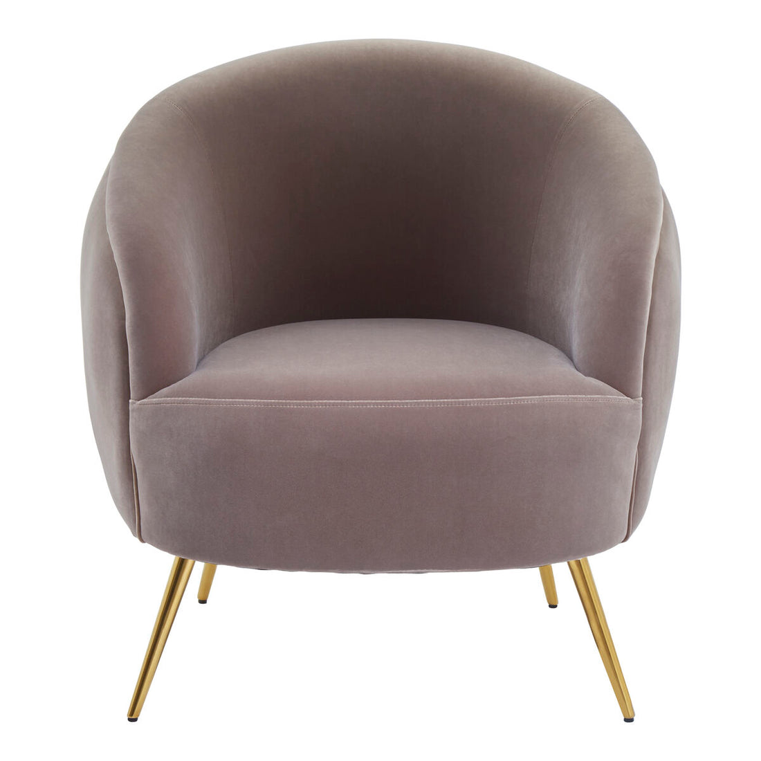 Manhattan Mink Velvet Curved Accent Chair