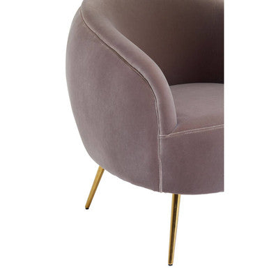 Manhattan Mink Velvet Curved Accent Chair - Image 11
