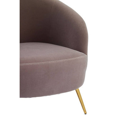 Manhattan Mink Velvet Curved Accent Chair - Image 12