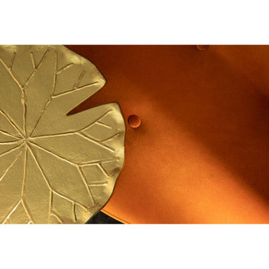 Manhattan Orange Velvet Footstool - Image 7