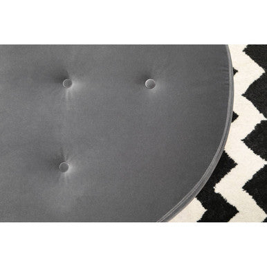 Manhattan Grey Velvet Footstool - Image 5