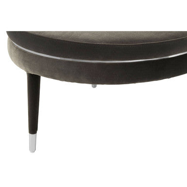 Manhattan Grey Velvet Footstool - Image 7