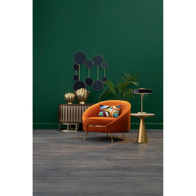 Manhattan Orange Velvet Cocoon Chair - Image 7