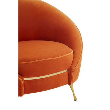 Manhattan Orange Velvet Cocoon Chair - Image 10