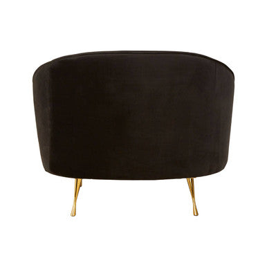 Manhattan Black Velvet Armchair