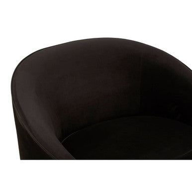 Manhattan Black Velvet Cocoon Chair - Image 7