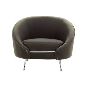 Manhattan Grey Velvet Cocoon Chair