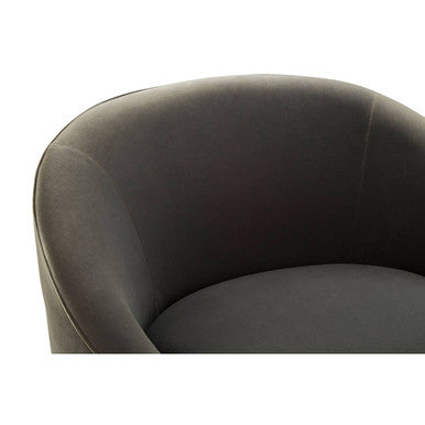 Manhattan Grey Velvet Cocoon Chair - Image 5