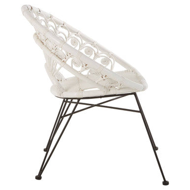Manado White Natural Rattan Chair