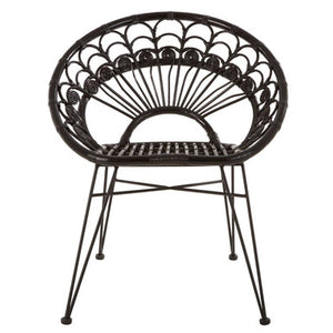 Manado Black Natural Rattan Chair