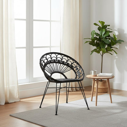 Manado Black Natural Rattan Chair