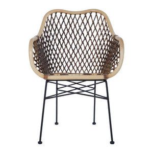 Manado Natural Rattan and Metal Chair