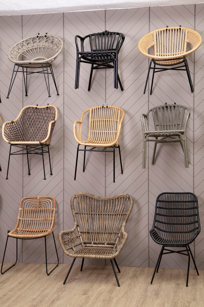 Manado Natural Rattan and Metal Chair