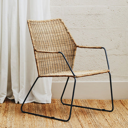 Manado Angled Design Natural Rattan Chair