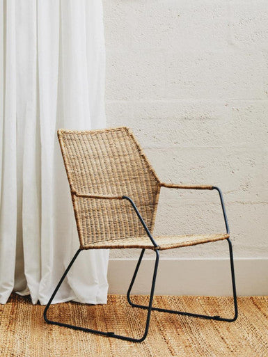 Manado Angled Design Natural Rattan Chair
