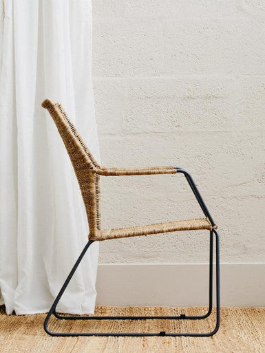 Manado Angled Design Natural Rattan Chair