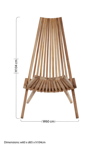 Manado Wooden Lounge Chair