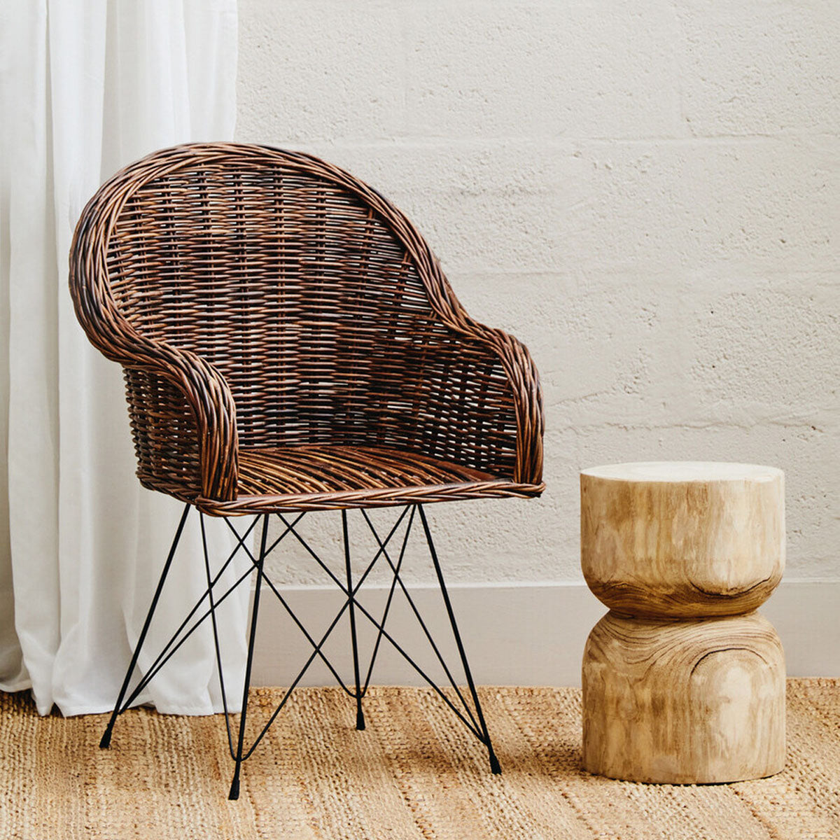 Manado Natural Croco Rattan Chair