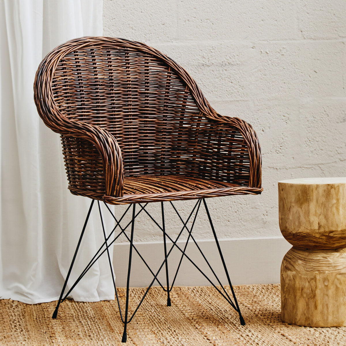 Manado Natural Croco Rattan Chair