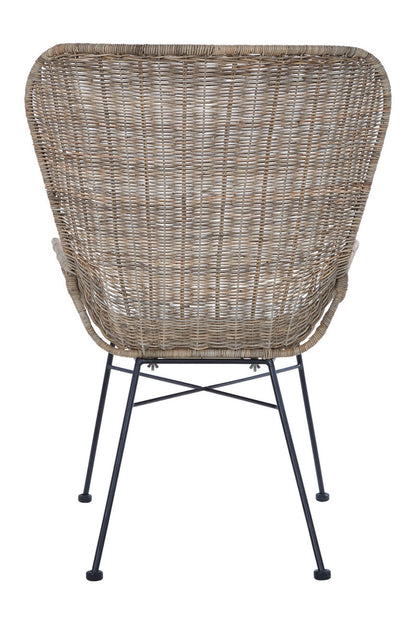 Manado Curved Design Natural Rattan Chair
