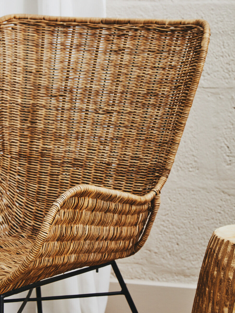 Manado Curved Design Natural Rattan Chair