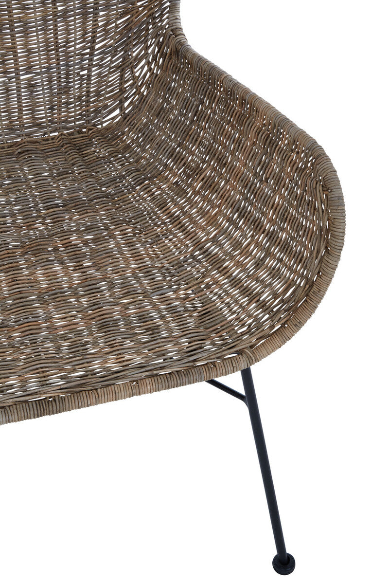 Manado Curved Design Natural Rattan Chair