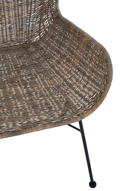 Manado Curved Design Natural Rattan Chair